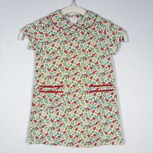 Girl's Boho Cottagecore Bella Bliss Floral Print Peter Pant Collar Shift Dress